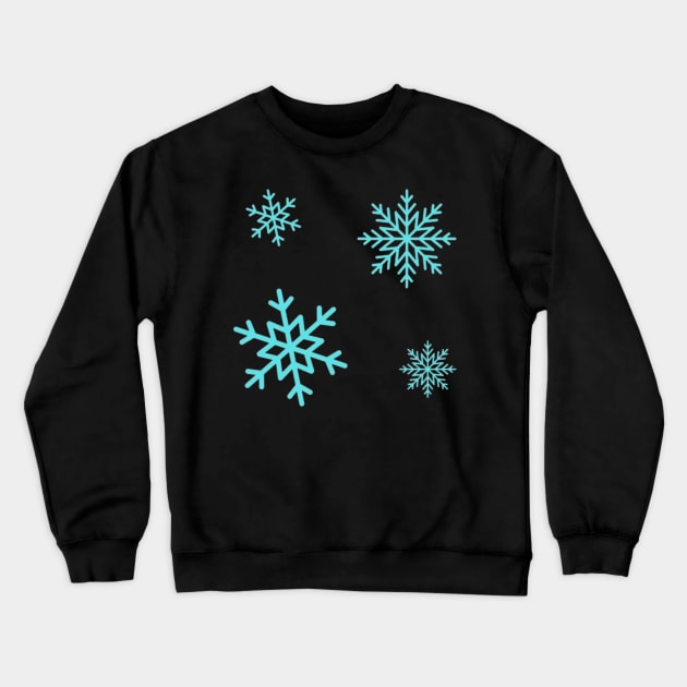 Four Snowflakes Crewneck Sweatshirt by PedaDesign